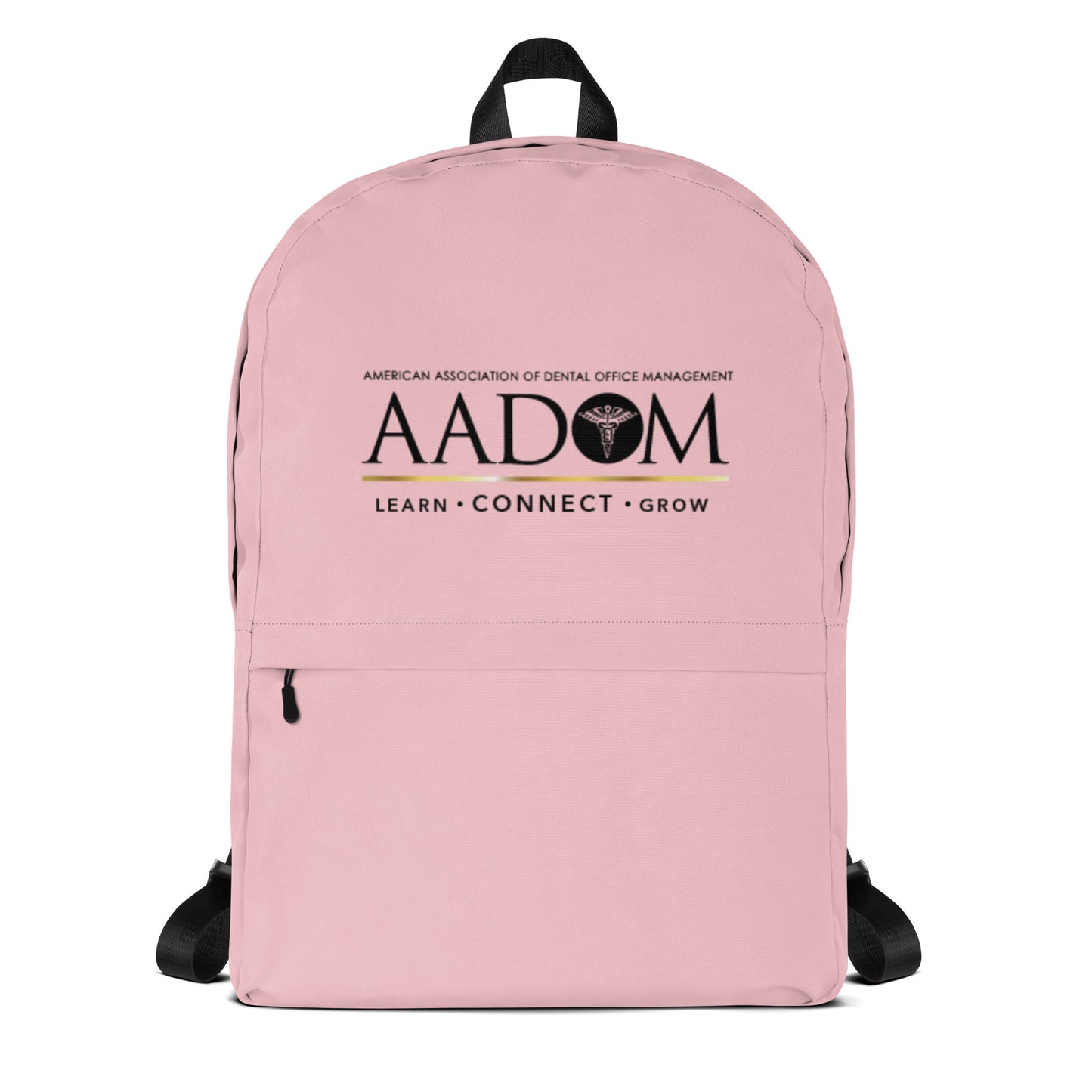 Backpack - Black & Gold Logo (Pink)