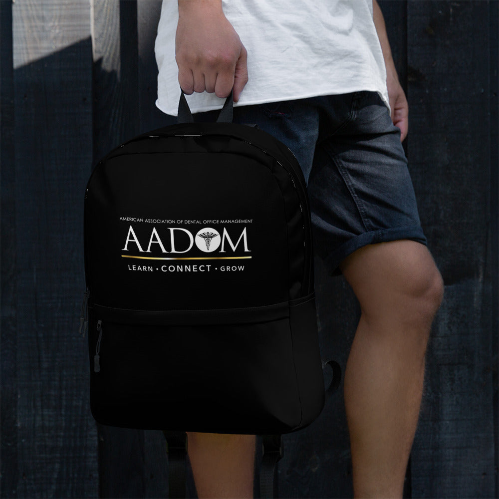 Backpack - White & Gold Logo (Black)