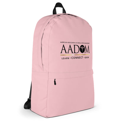 Backpack - Black & Gold Logo (Pink)