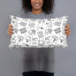 Basic Pillow - Black Logo (Dental Pattern)