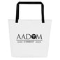 All-Over Print Large Tote Bag - Black Logo