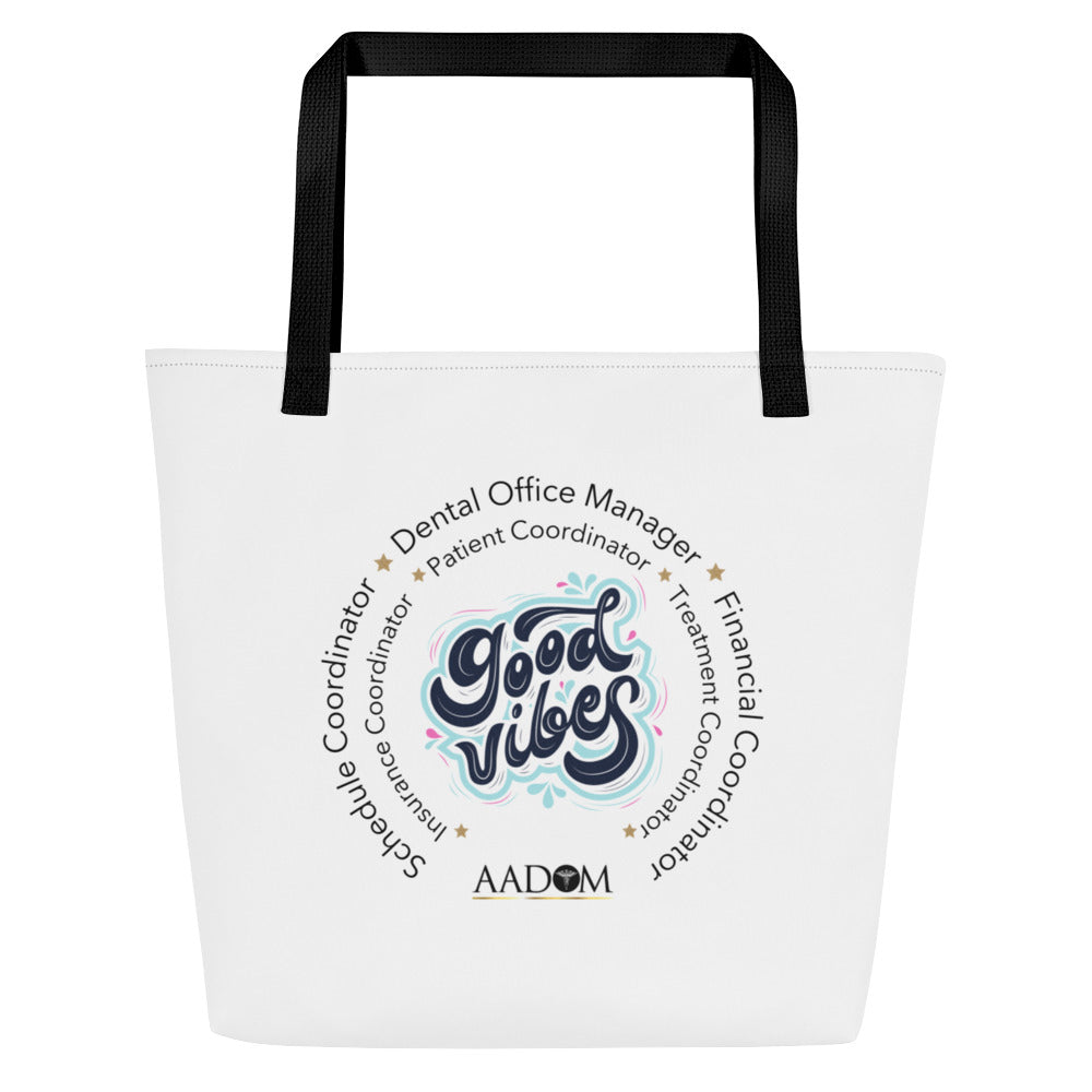 All-Over Print Large Tote Bag - Good Vibes