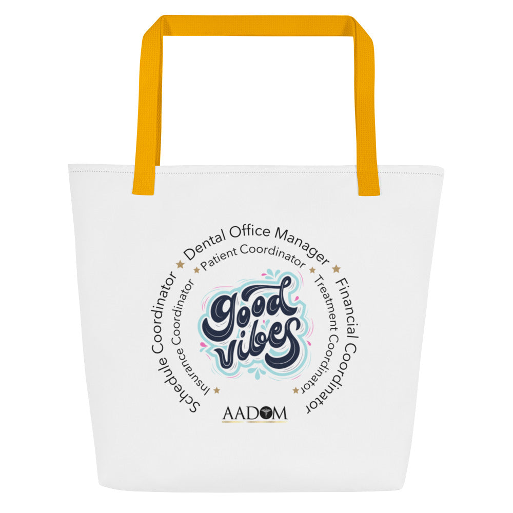 All-Over Print Large Tote Bag - Good Vibes