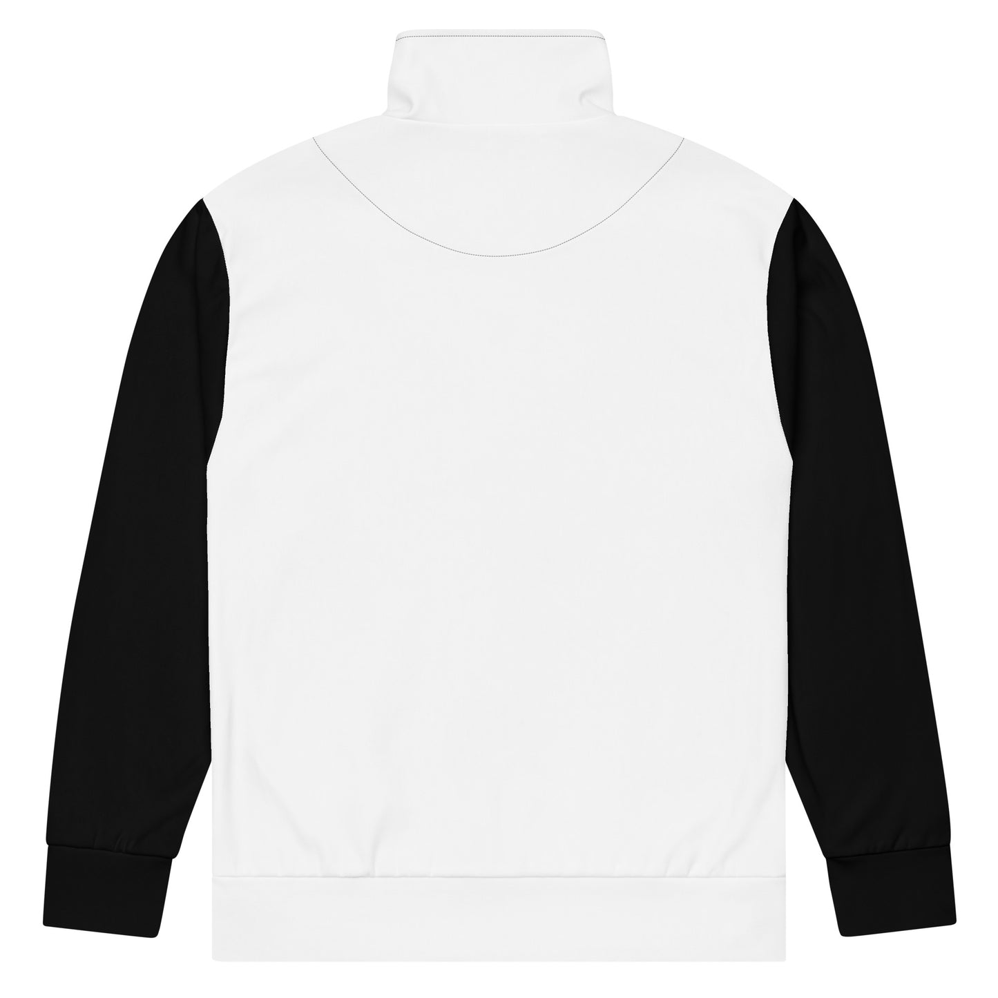 Unisex Track Jacket - Black Logo (White with Black)