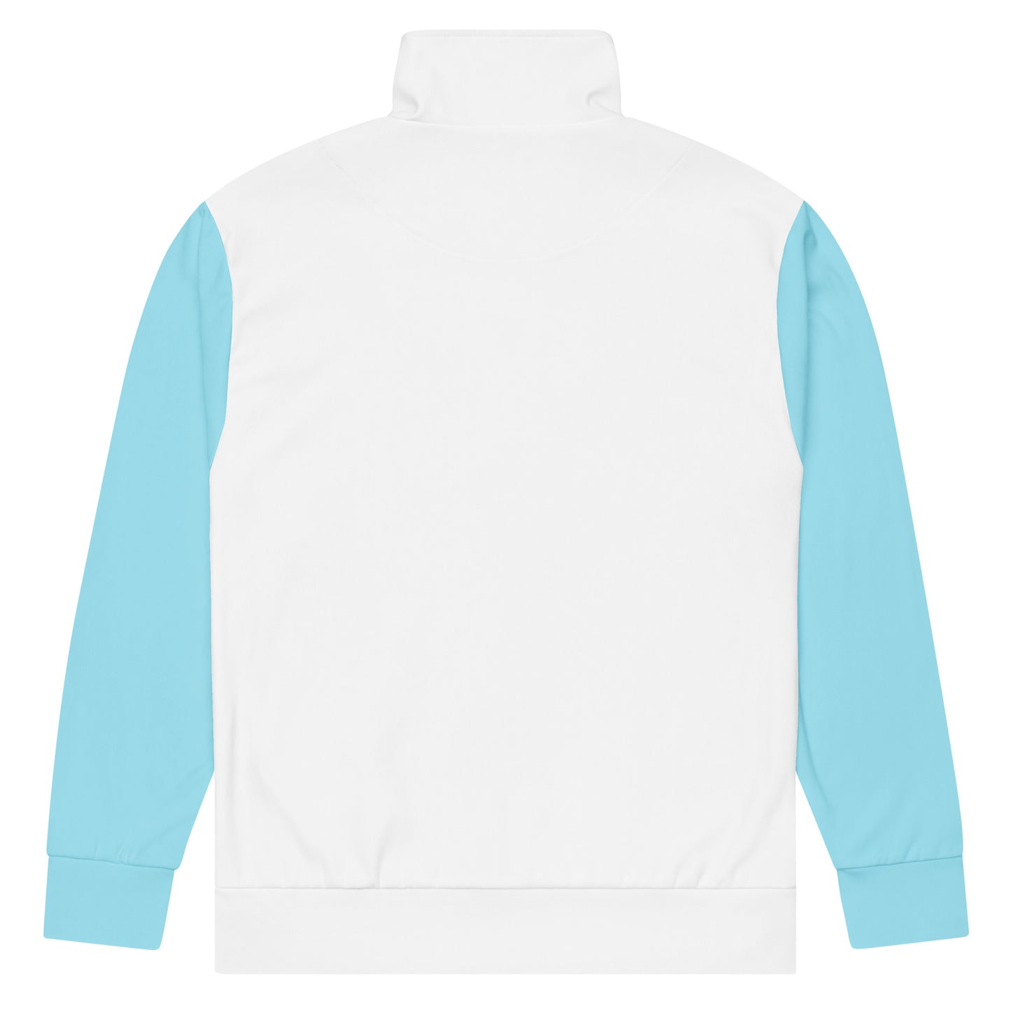 Unisex Track Jacket - Black Logo (White with Blizzard Blue)