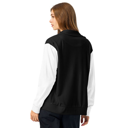 Unisex Track Jacket - White Logo (Black with White)