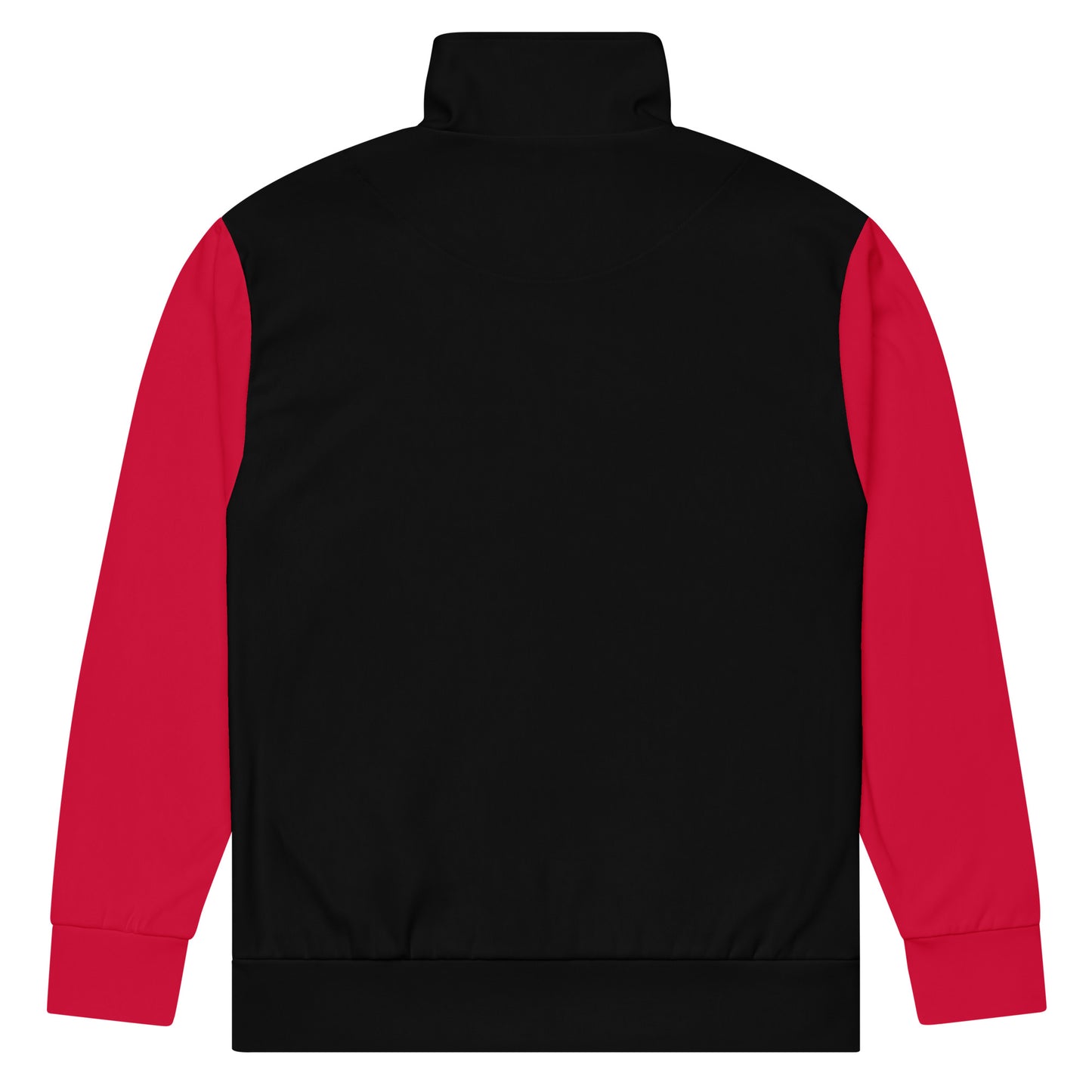 Unisex Track Jacket - White Logo (Black with Crimson)