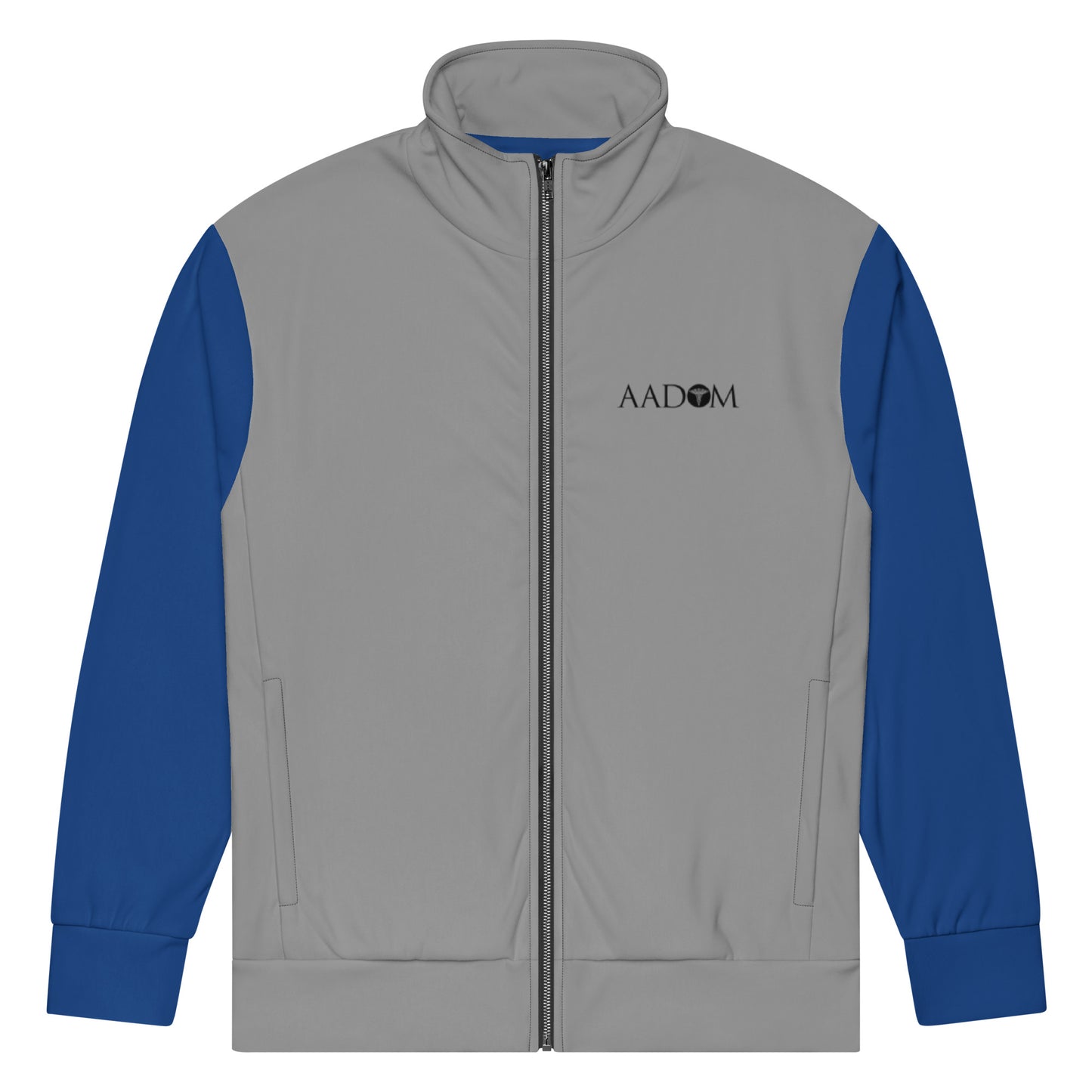 Unisex Track Jacket - Black Logo (Nobel with Dark Cerulean)