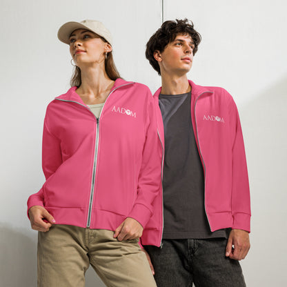 Unisex Track Jacket - White Logo (Brink Pink)