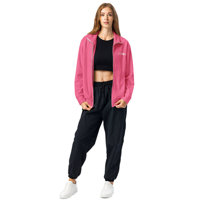 Unisex Track Jacket - White Logo (Brink Pink)