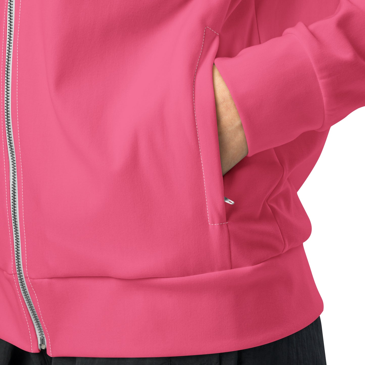 Unisex Track Jacket - White Logo (Brink Pink)