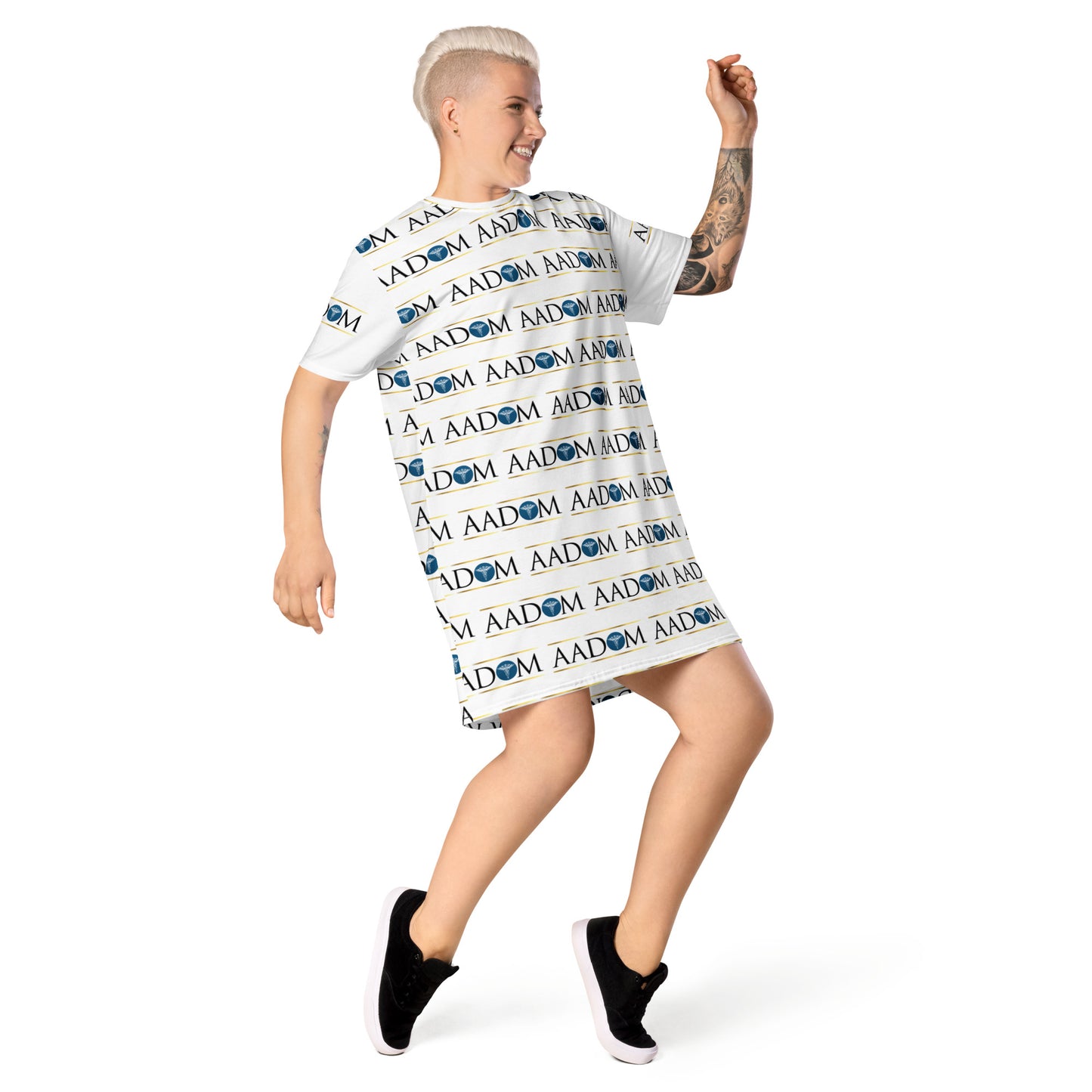 T-shirt Pajama Dress - Blue Logo