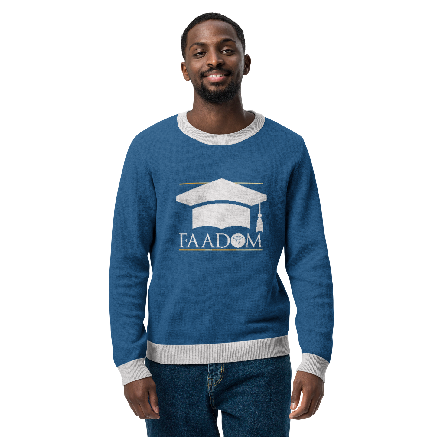 Knitted Crew Neck Sweater - FAADOM