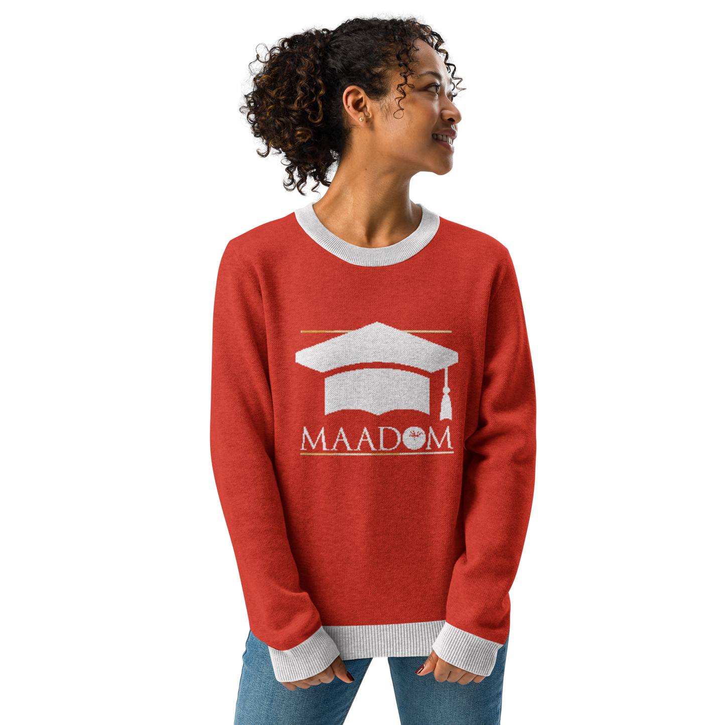 Knitted Crew Neck Sweater - MAADOM