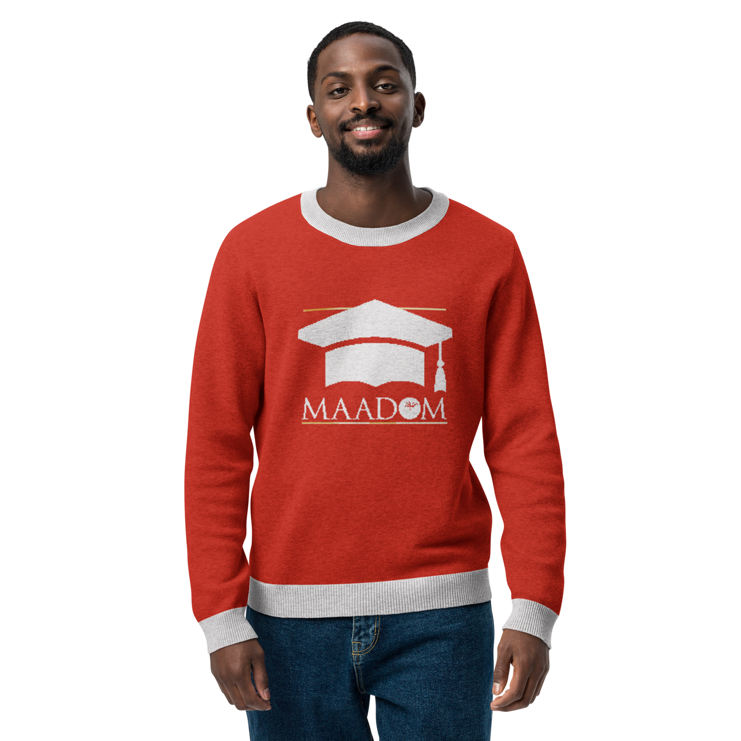 Knitted Crew Neck Sweater - MAADOM