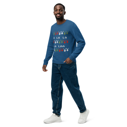 Knitted Crew Neck Sweater - FA LA LA (Yale Blue)