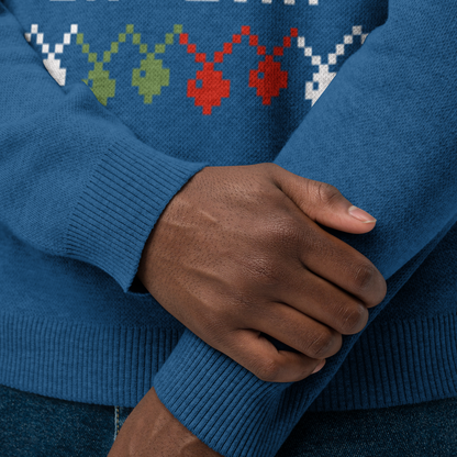 Knitted Crew Neck Sweater - FA LA LA (Yale Blue)