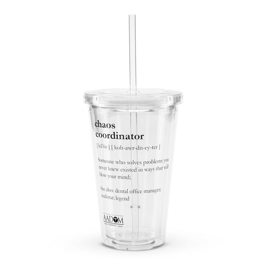 Clear Plastic Tumbler - Chaos Coordinator