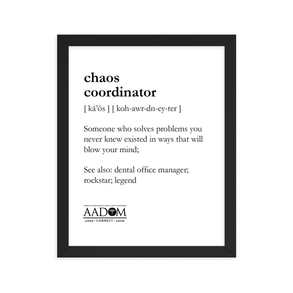 Framed Matte Poster - Chaos Coordinator