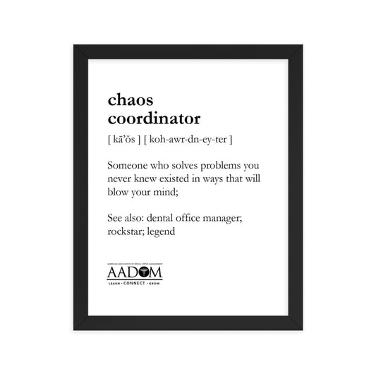 Framed Matte Poster - Chaos Coordinator