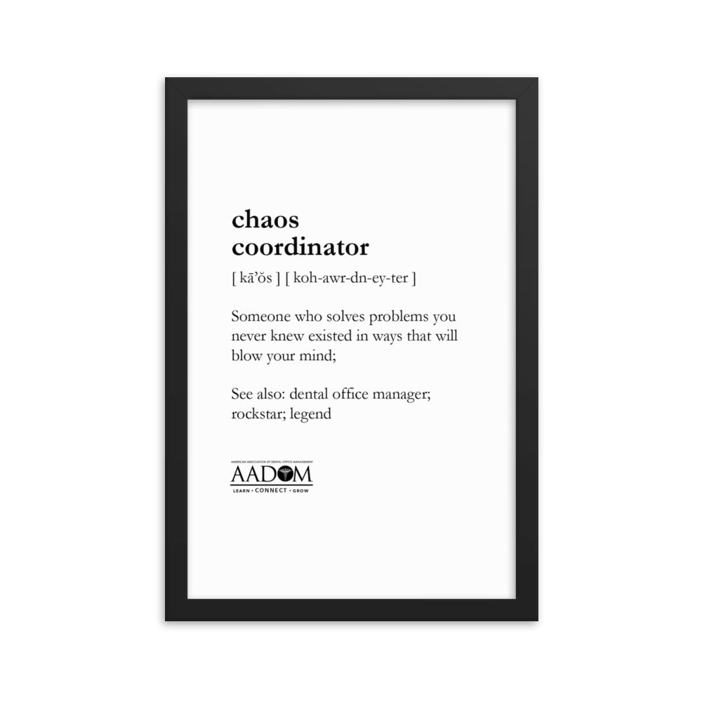 Framed Matte Poster - Chaos Coordinator