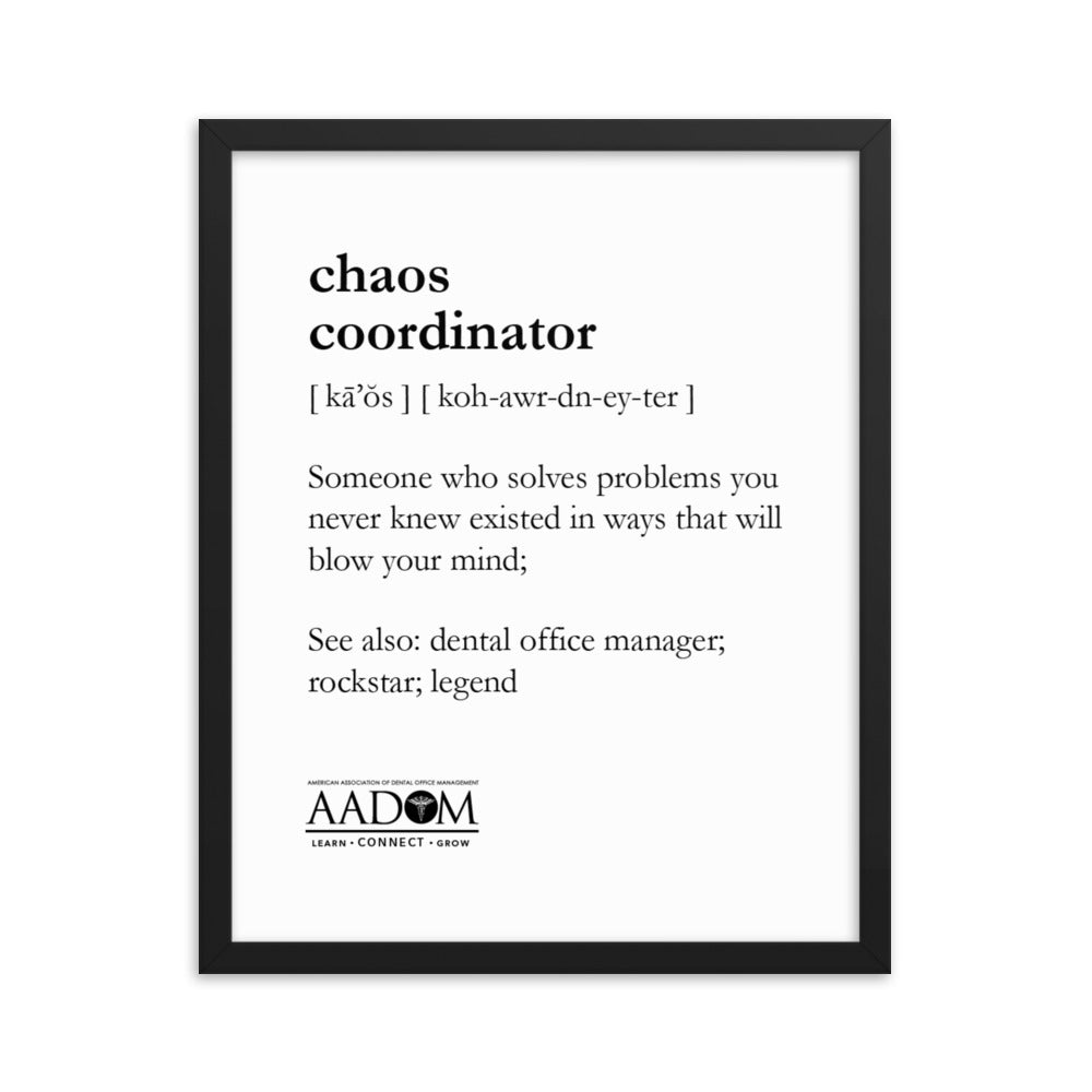 Framed Matte Poster - Chaos Coordinator