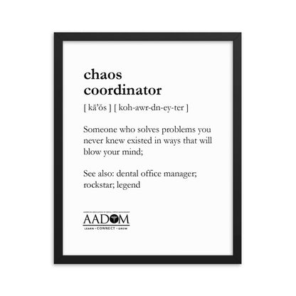 Framed Matte Poster - Chaos Coordinator