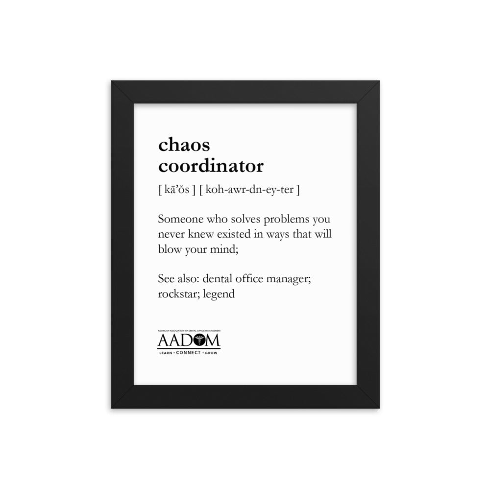 Framed Matte Poster - Chaos Coordinator