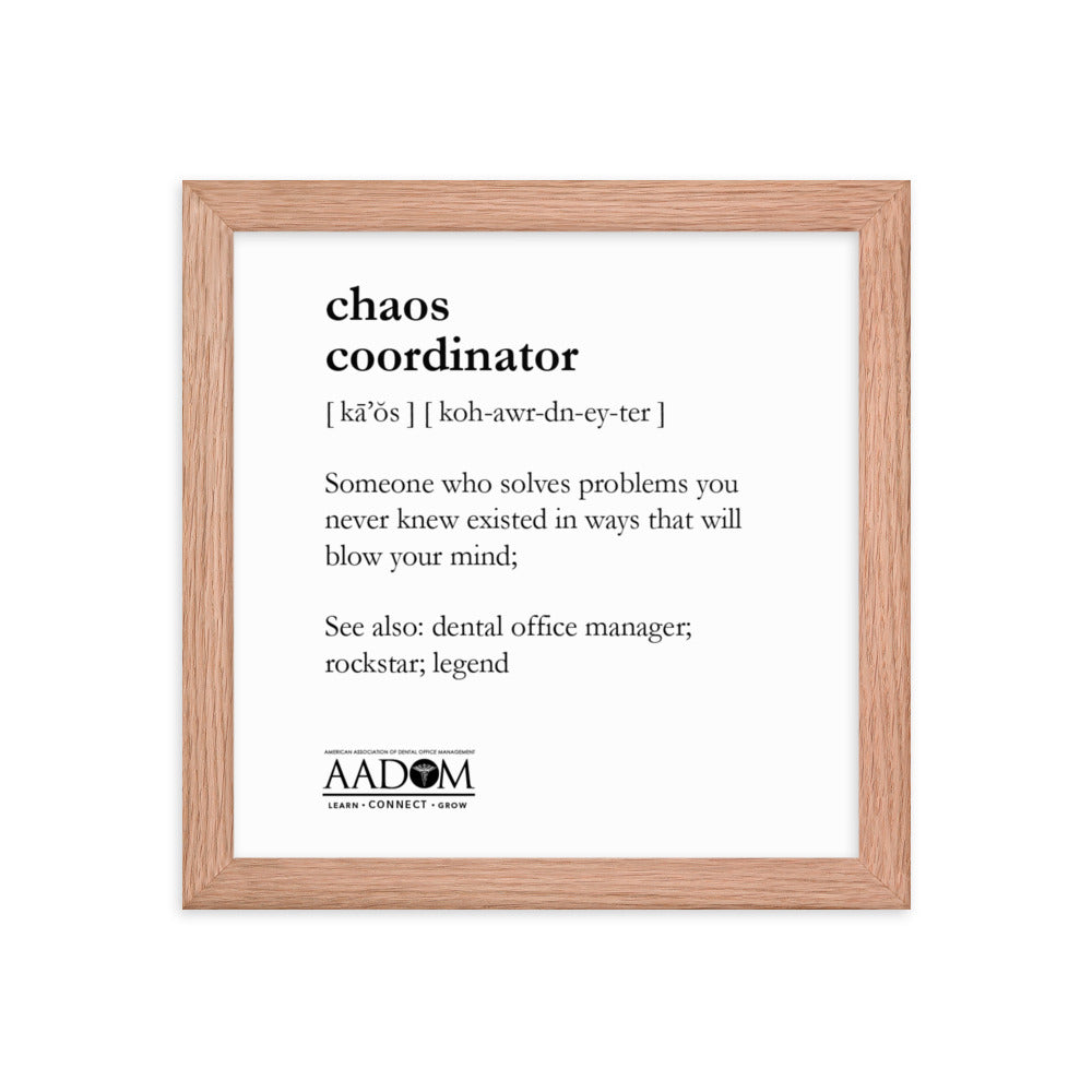 Framed Matte Poster - Chaos Coordinator