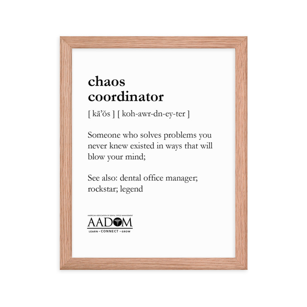 Framed Matte Poster - Chaos Coordinator