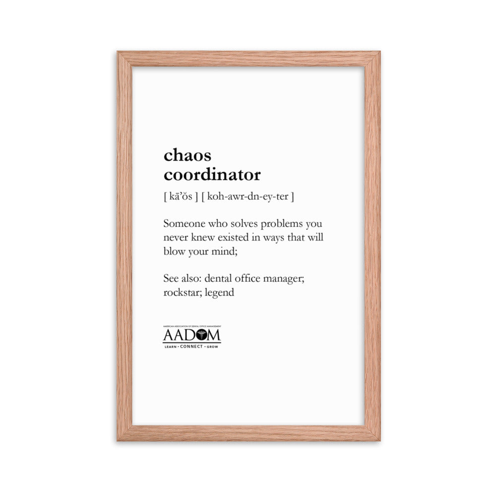 Framed Matte Poster - Chaos Coordinator