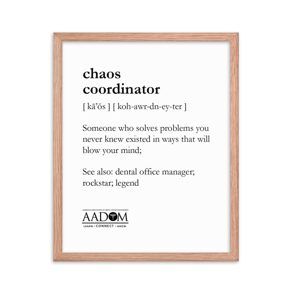 Framed Matte Poster - Chaos Coordinator