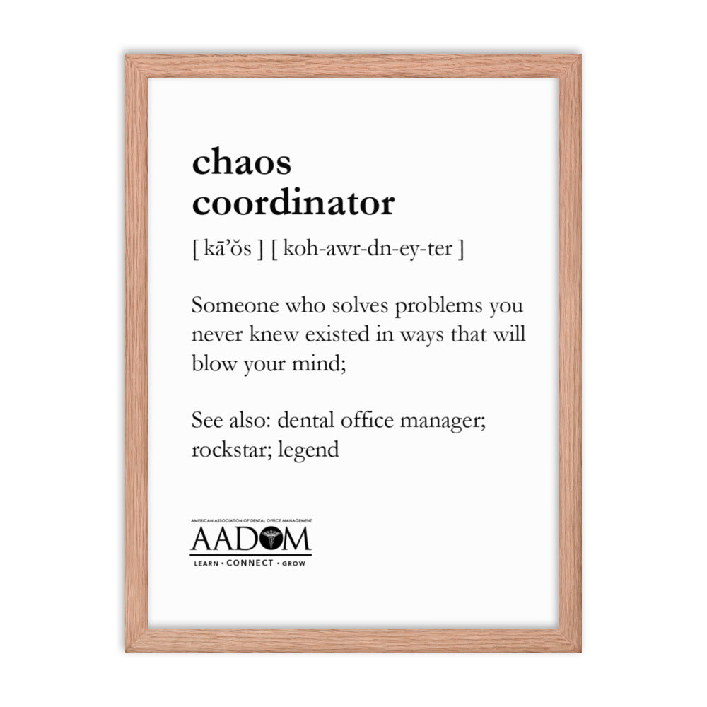 Framed Matte Poster - Chaos Coordinator