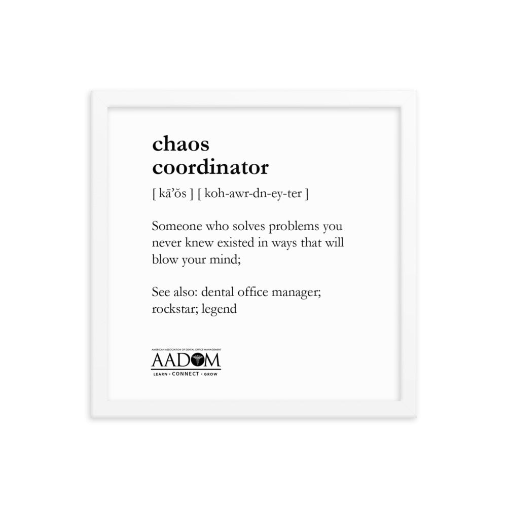 Framed Matte Poster - Chaos Coordinator