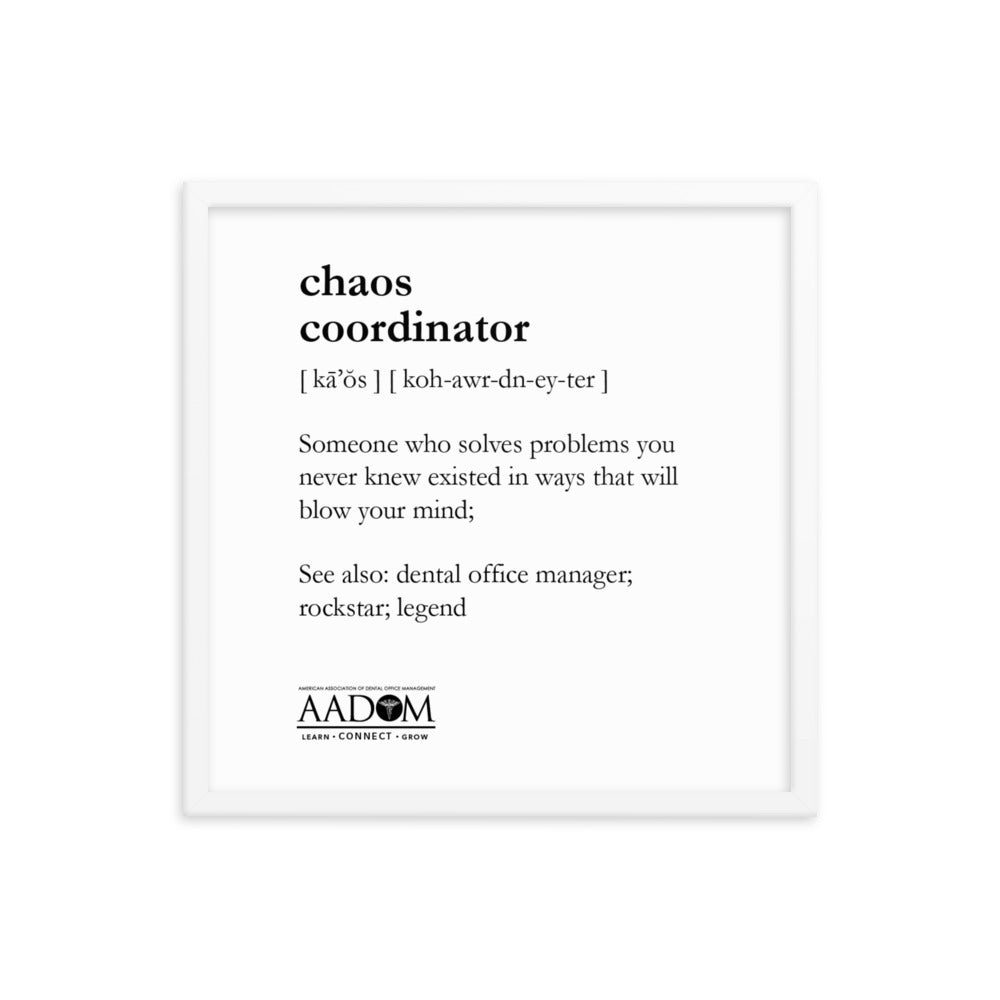 Framed Matte Poster - Chaos Coordinator