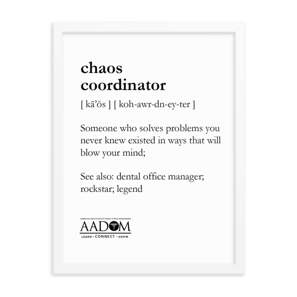 Framed Matte Poster - Chaos Coordinator