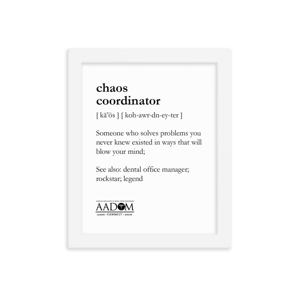 Framed Matte Poster - Chaos Coordinator