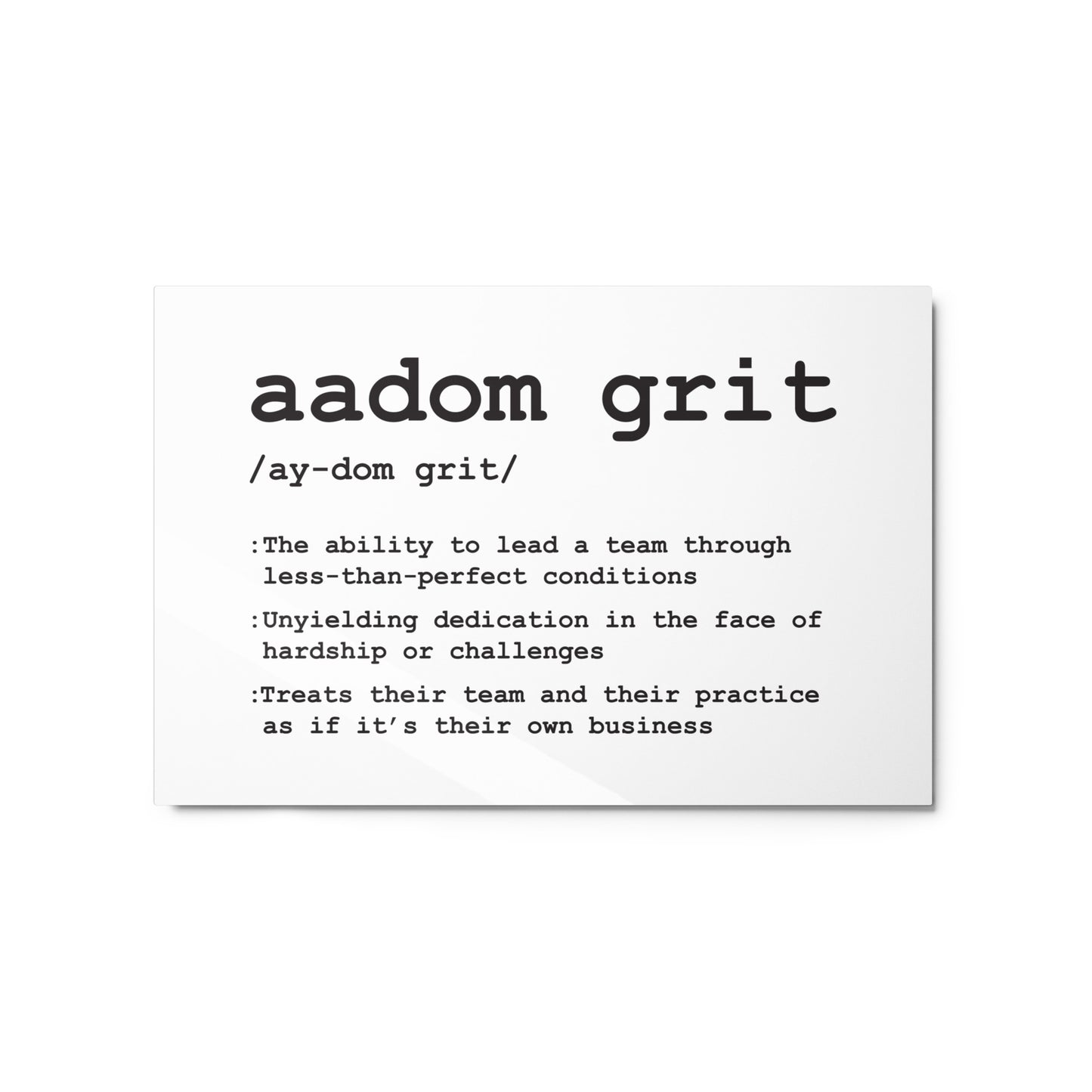 Metal Print - AADOM Grit