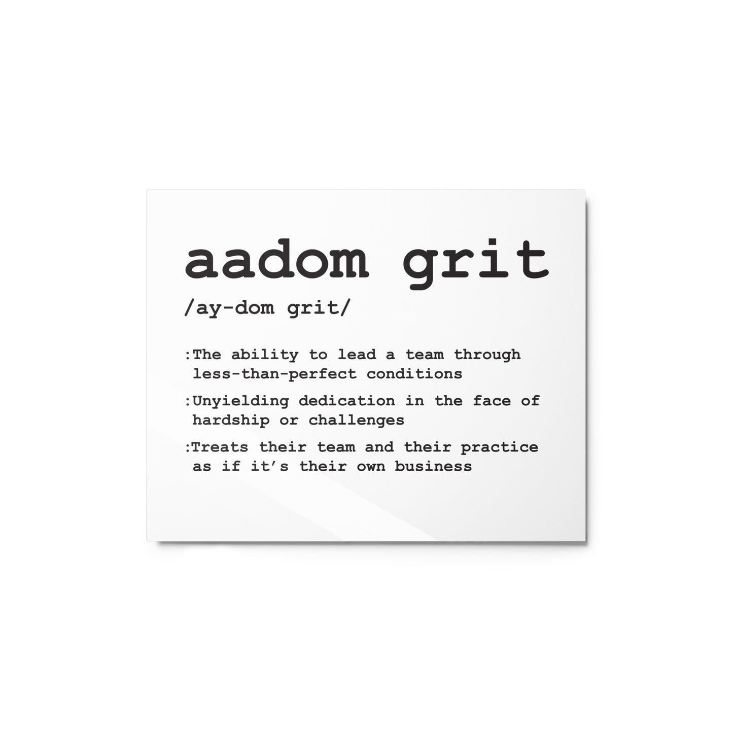 Metal Print - AADOM Grit