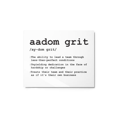 Metal Print - AADOM Grit