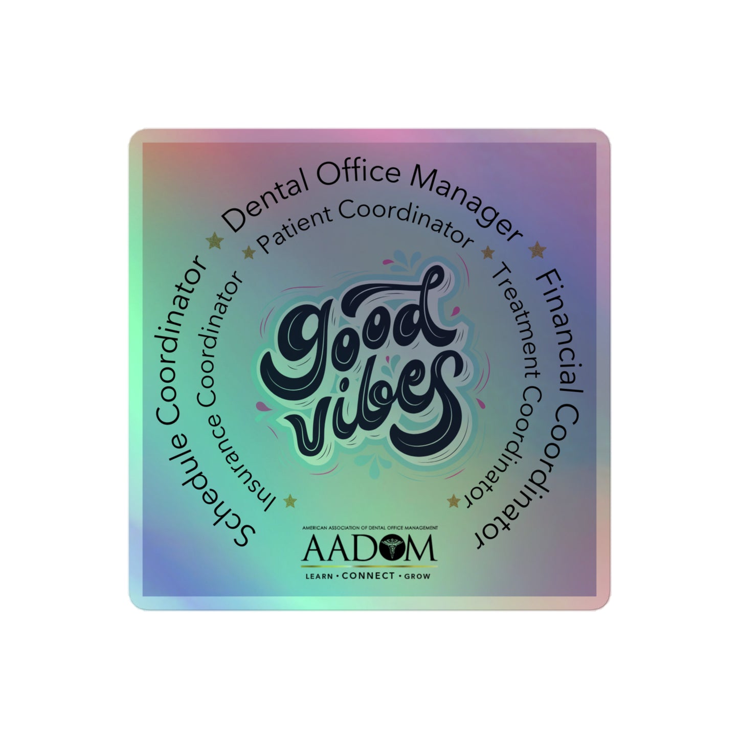 Holographic Sticker - Good Vibes