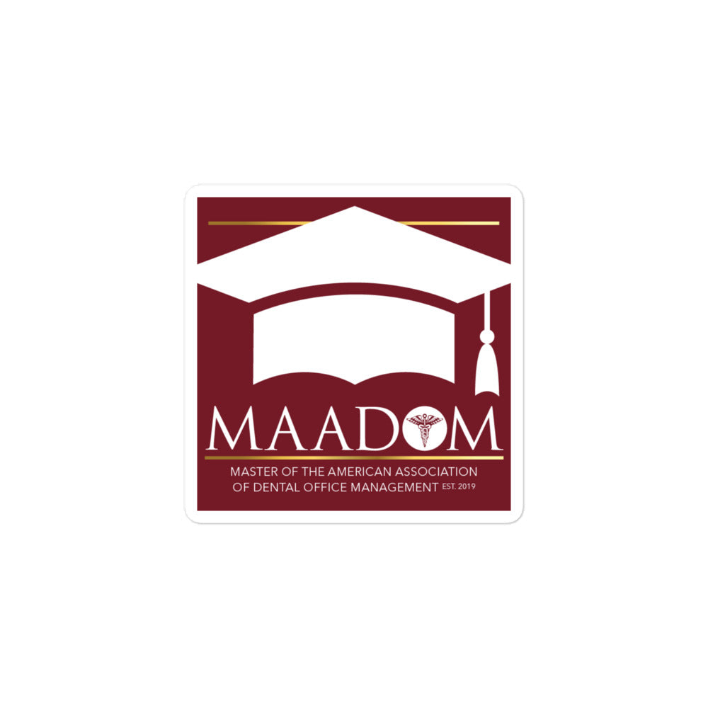 Bubble-Free Stickers - MAADOM Badge