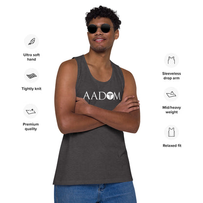 Men’s Premium Tank Top - White Logo