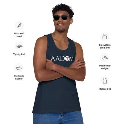 Men’s Premium Tank Top - White Logo