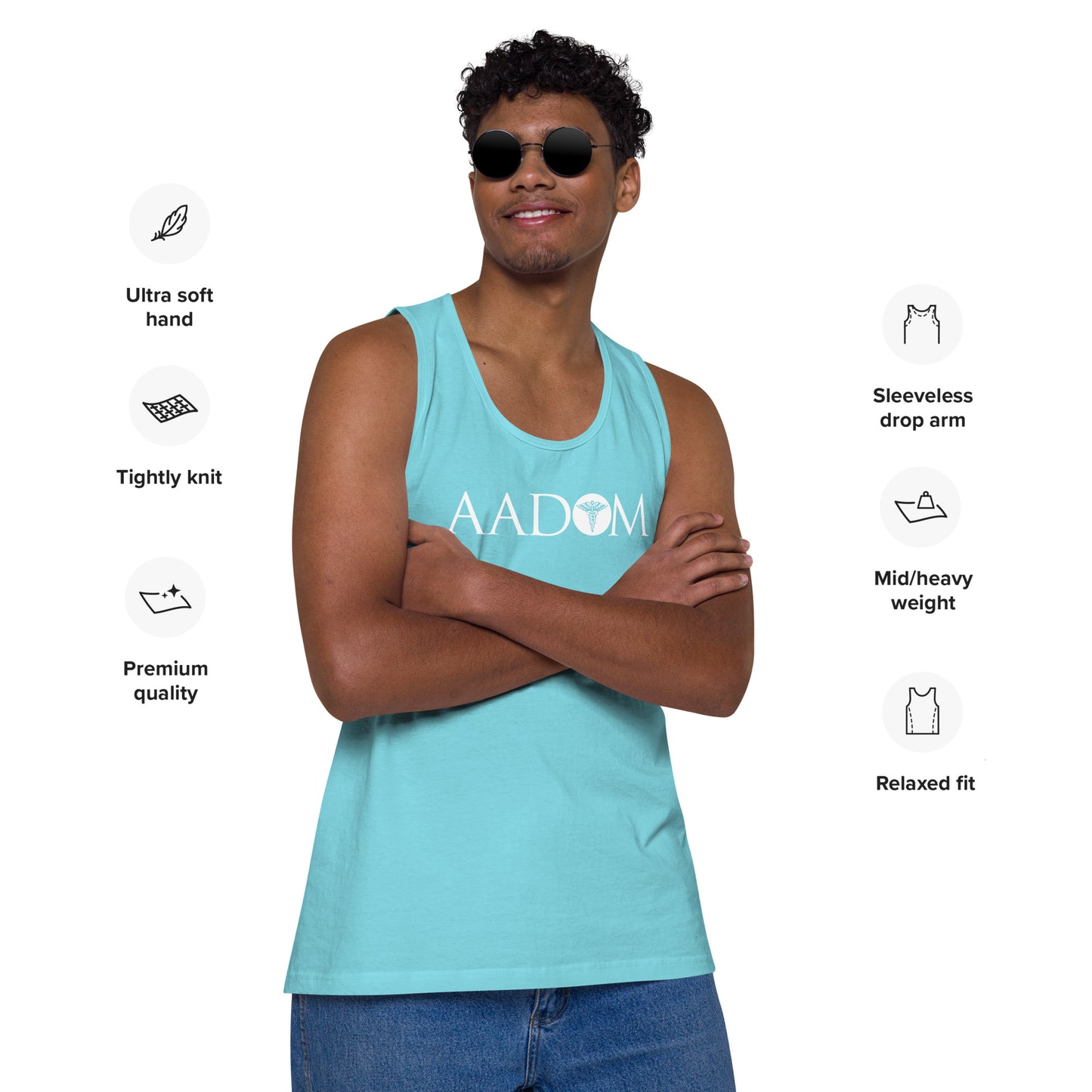 Men’s Premium Tank Top - White Logo