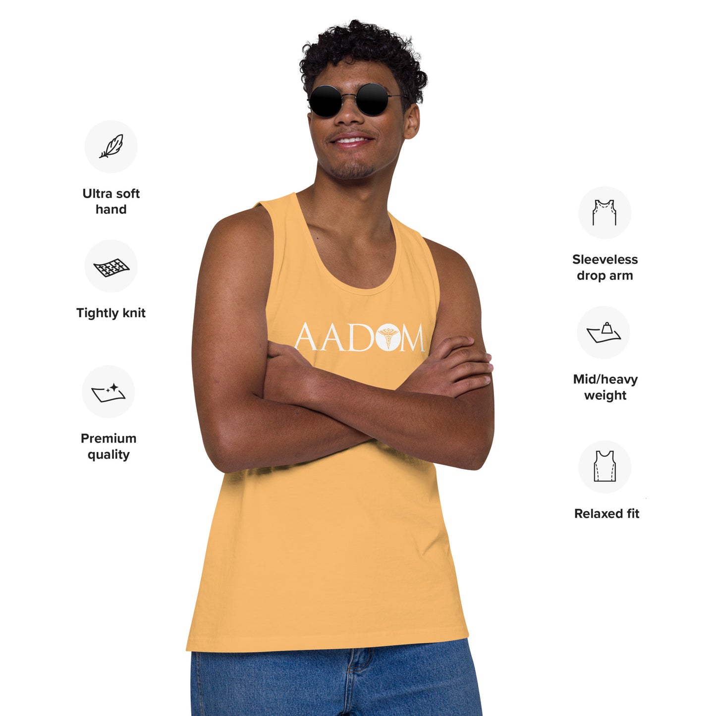 Men’s Premium Tank Top - White Logo