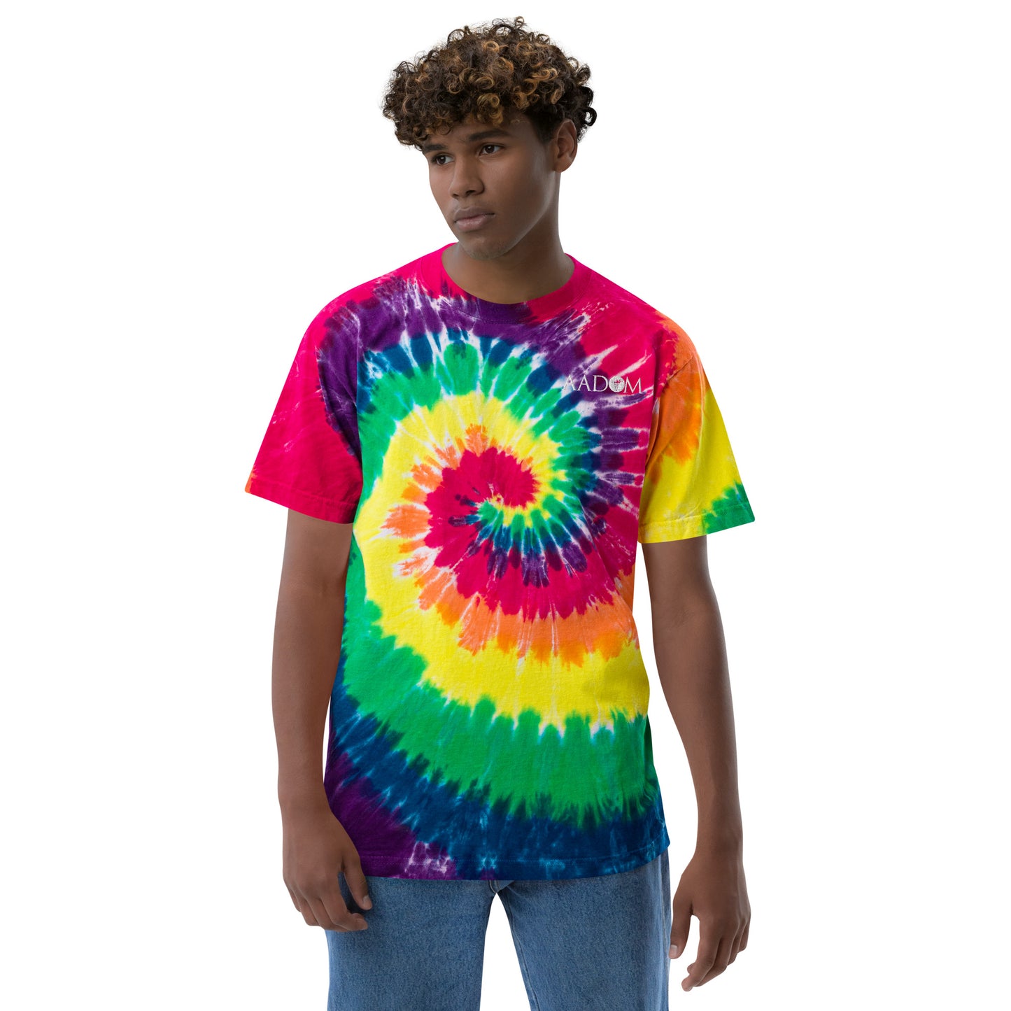 Oversized Tie-Dye T-shirt - White Logo