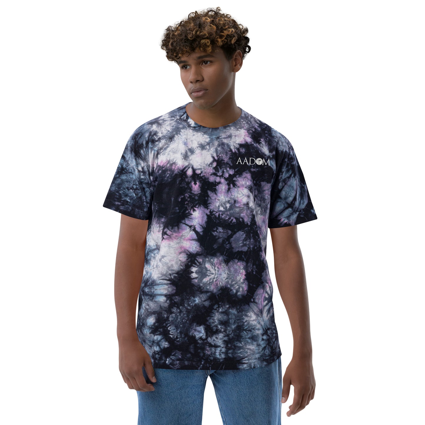 Oversized Tie-Dye T-shirt - White Logo