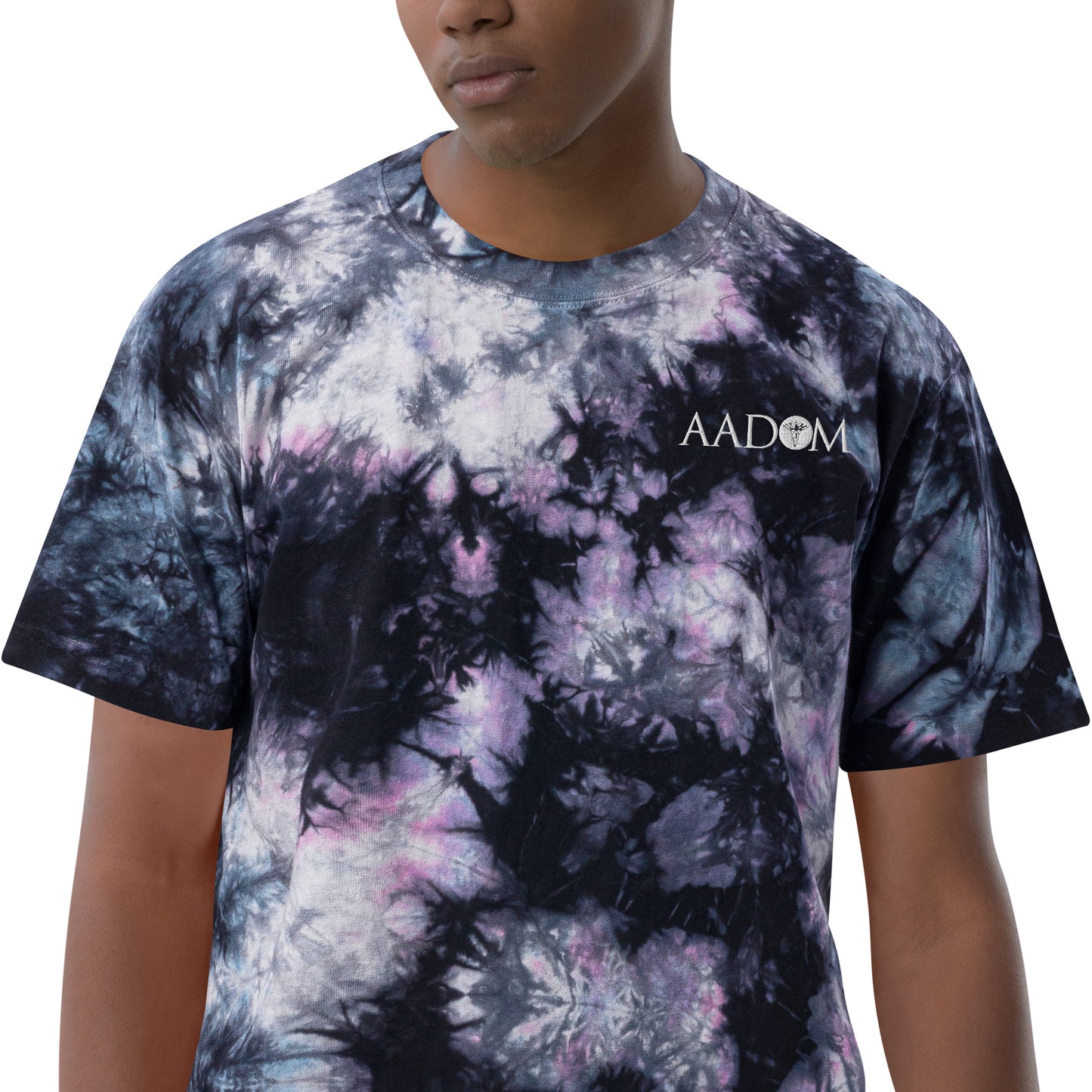 Oversized Tie-Dye T-shirt - White Logo