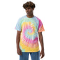 Oversized Tie-Dye T-shirt - White Logo